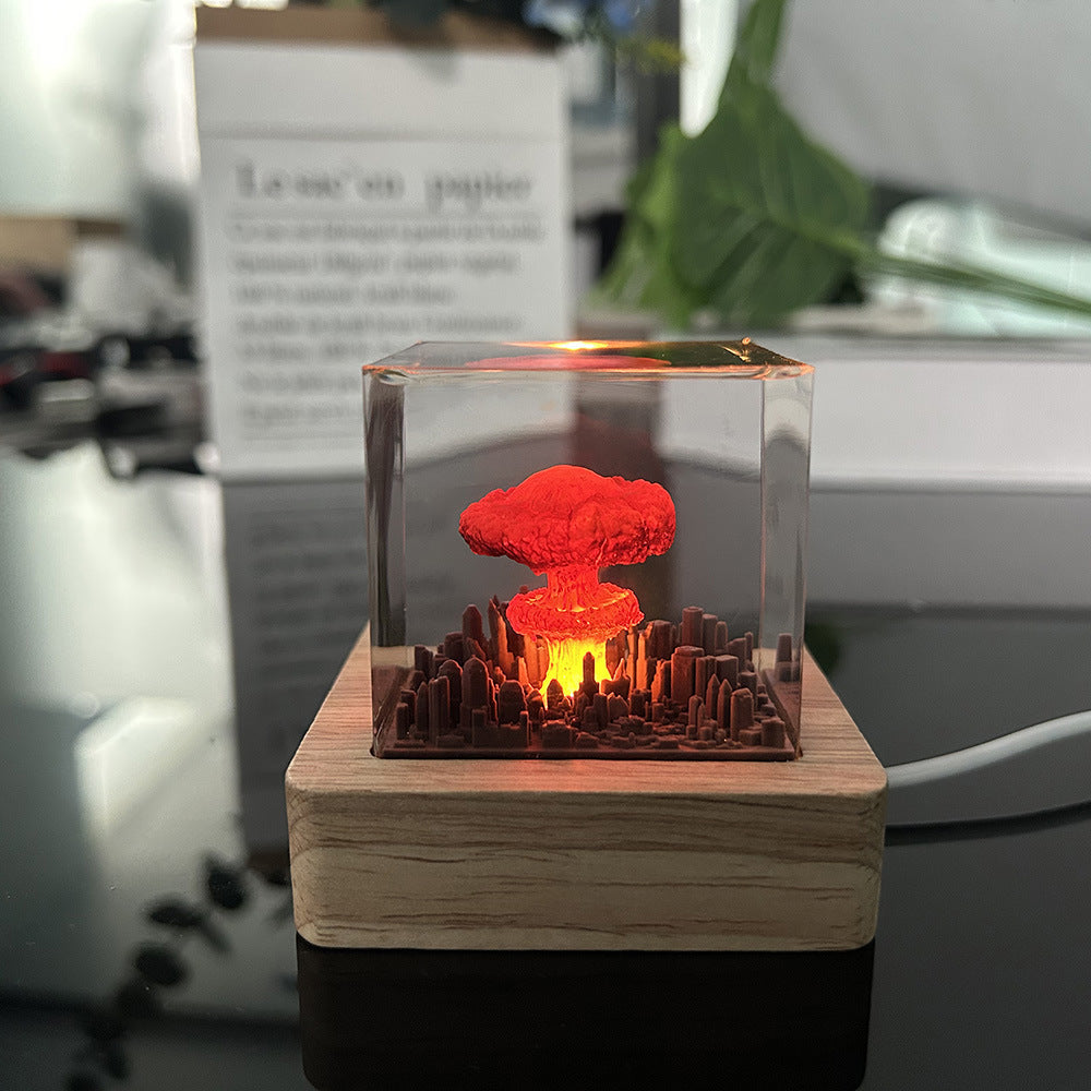 Explosion Bomb resin lamp