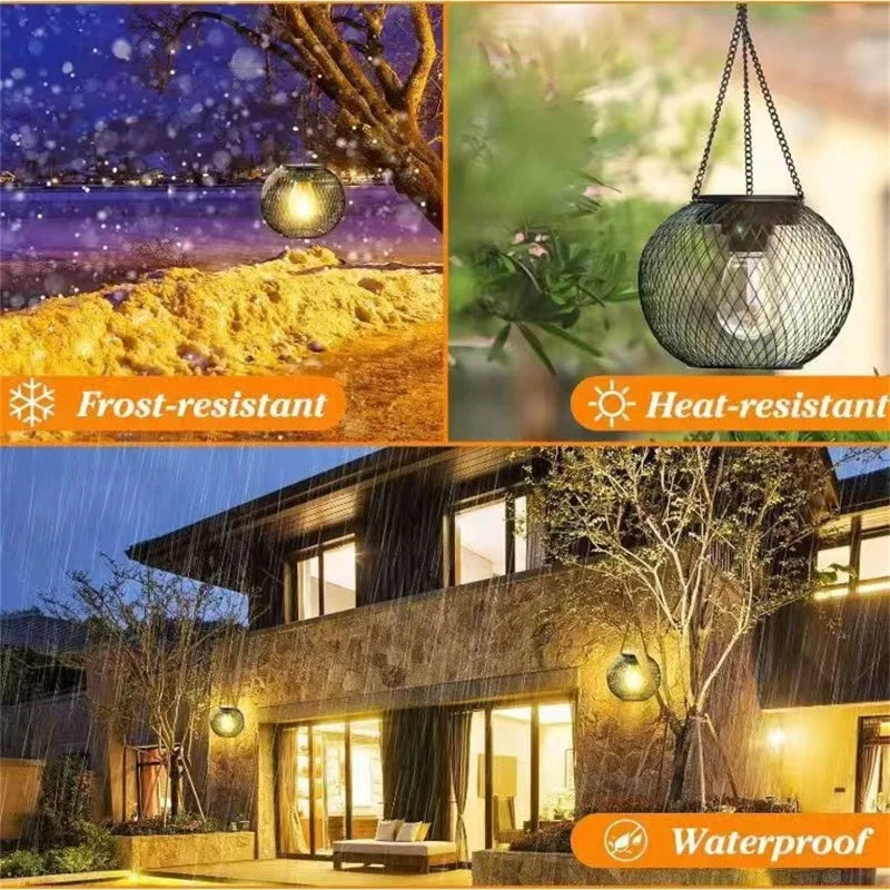 Solar Lantern Outdoor, Solar Lights for Outside Decorative Outdoor Hanging Lights Waterproof Solar Lanterns, yard garden  lamp