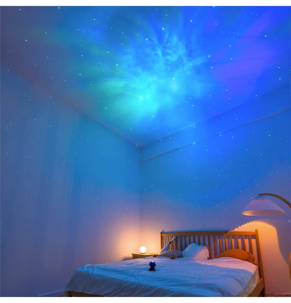 Galaxy Star Projector Starry Sky Night Light Astronaut Lamp Home Room Decor Decoration Bedroom Decorative Christmas Gift