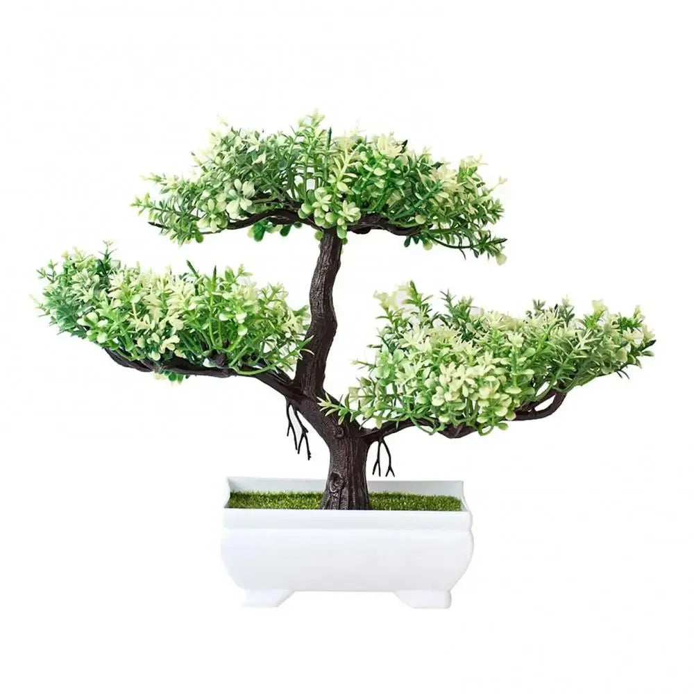 Artificial Plastic Plants Bonsai Small Tree Pot Potted Flower Wedding Potted Flower Room Ornaments Home Table Decoration