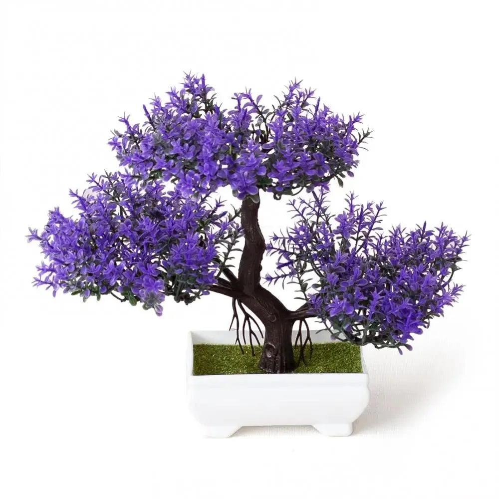 Artificial Plastic Plants Bonsai Small Tree Pot Potted Flower Wedding Potted Flower Room Ornaments Home Table Decoration