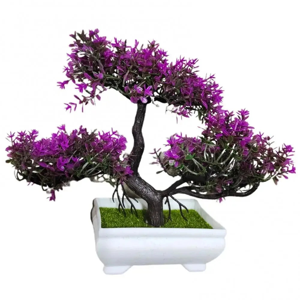 Artificial Plastic Plants Bonsai Small Tree Pot Potted Flower Wedding Potted Flower Room Ornaments Home Table Decoration