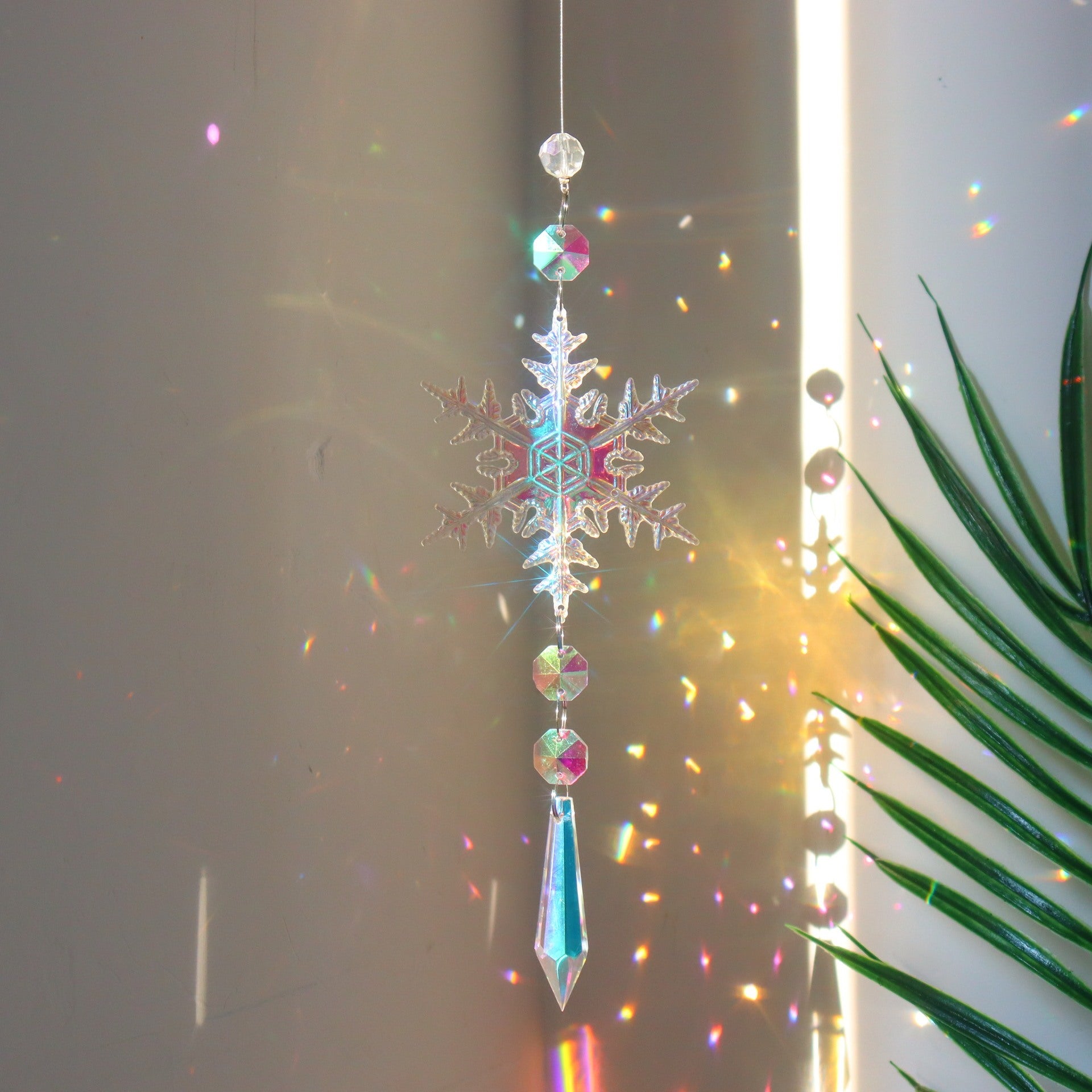 Christmas  Sun Catcher Colorful Snowflake